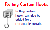 free standing curtain hooks